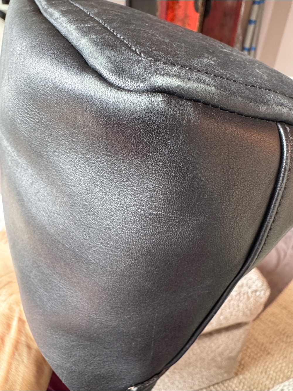 Vintage Coach Black Leather Hobo Shoulder Bag - Picture 14 of 16